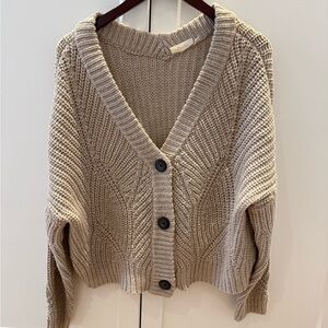 RD Style Chunky Knit Cardigan - Tan